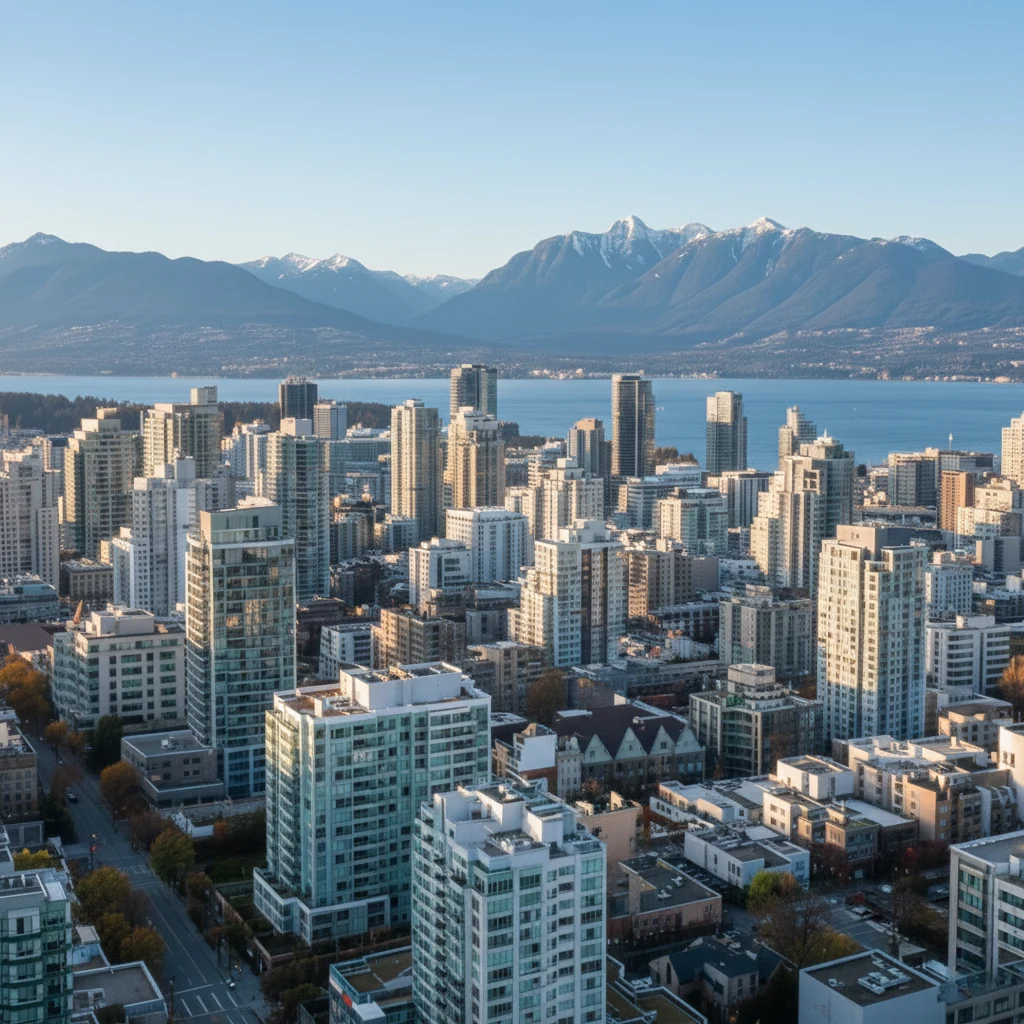 Vancouver skyline with the North Shore mountains beyond